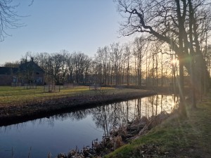 
                            <b>Rustige beek langs kale bomen met zonsondergang in de achtergrond.</b><br>
                                                        <b>ISO:</b> 50 | <b>Sluitertijd:</b> 1/696 | <b>Diafragma:</b> f/1.8 | <b>Datum:</b> 2025-03-07

                        