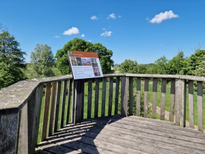 
                            <b>Houten uitkijkplatform met informatiebord, omgeven door groen landschap.</b><br>
                                                        <b>ISO:</b> 50 | <b>Sluitertijd:</b> 1/9434 | <b>Diafragma:</b> f/1.8 | <b>Datum:</b> 2025-05-18

                        