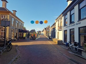 
                            <b>Straat met kleurrijke paraplu's en fietsen tegen gevels geparkeerd.</b><br>
                                                        <b>ISO:</b> 50 | <b>Sluitertijd:</b> 1/530 | <b>Diafragma:</b> f/1.8 | <b>Datum:</b> 2025-05-08

                        