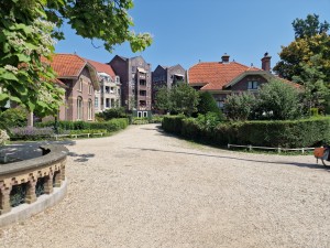 
                            <b>Historische gebouwen met rode daken langs een pad met groene heggen.</b><br>
                                                        <b>ISO:</b> 50 | <b>Sluitertijd:</b> 1/1770 | <b>Diafragma:</b> f/1.8 | <b>Datum:</b> 2025-07-02

                        