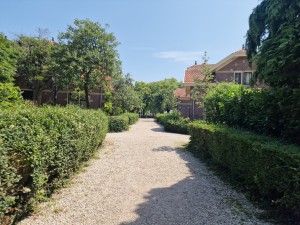
                            <b>Grindpad omgeven door groene heggen en bakstenen huizen met rode daken.</b><br>
                                                        <b>ISO:</b> 50 | <b>Sluitertijd:</b> 1/1075 | <b>Diafragma:</b> f/1.8 | <b>Datum:</b> 2025-07-02

                        