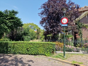
                            <b>Parkeerverbodsbord naast heg en tuinhek met omringende bomen op de bosmankade.</b><br>
                                                        <b>ISO:</b> 50 | <b>Sluitertijd:</b> 1/713 | <b>Diafragma:</b> f/1.8 | <b>Datum:</b> 2025-07-02

                        