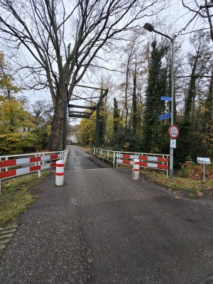
                            <b>Smalle enkelbaans brug met rood-witte leuningen en paaltjes.</b><br>
                                                        <b>ISO:</b> 80 | <b>Sluitertijd:</b> 1/100 | <b>Diafragma:</b> f/2.2 | <b>Datum:</b> 2025-11-16

                        