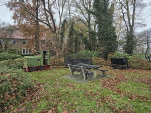 
                            <b>Kleine mijnlocomotief met twee lorries naast picknicktafel.</b><br>
                                                        <b>ISO:</b> 200 | <b>Sluitertijd:</b> 1/180 | <b>Diafragma:</b> f/1.7 | <b>Datum:</b> 2025-11-16

                        