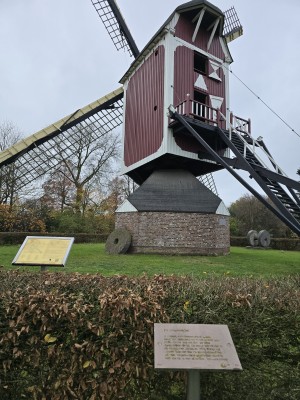 
                            <b>Rode houten standerdmolen met wieken en trap.</b><br>
                                                        <b>ISO:</b> 125 | <b>Sluitertijd:</b> 1/100 | <b>Diafragma:</b> f/1.7 | <b>Datum:</b> 2025-11-19

                        