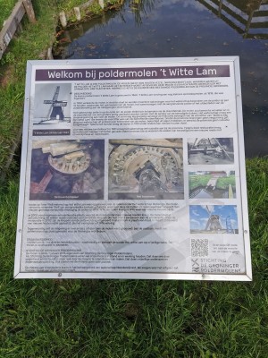 Informatiebord over poldermolen ’t Witte Lam